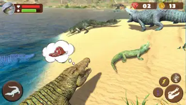 Wild Crocodile Family Sim Game скриншот 5