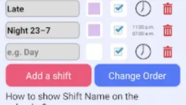 Shift Schedule скриншот 3