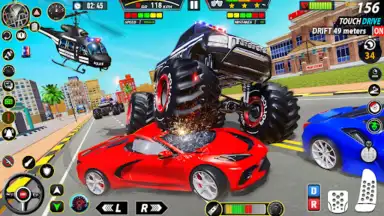Police Monster Truck Car Games скриншот 7