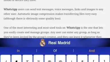 Real Madrid Official Keyboard скриншот 3