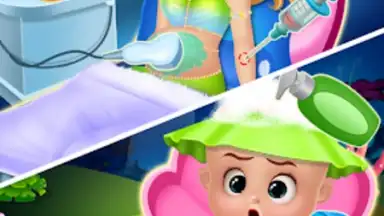 Newborn mermaid baby care game скриншот 2