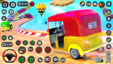 Tuk Tuk Taxi Driving Games 3D скриншот 3