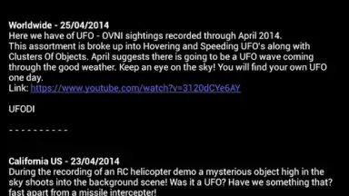 Latest UFO Sightings скриншот 1