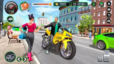Flying Bike Taxi Rider скриншот 4