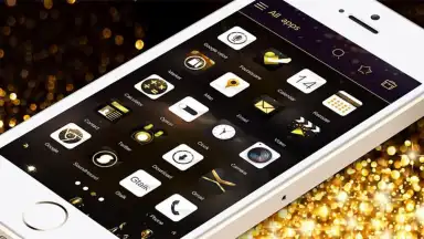 Gold Rush GOLauncher EX Theme скриншот 5
