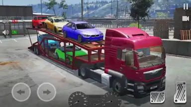Truck Car Transport Trailer Games скриншот 2