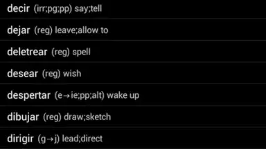 Испанские глаголы скриншот 10