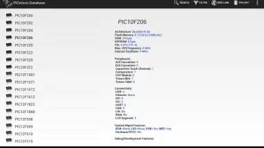 PICmicro Database скриншот 3