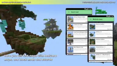 bedwars map for minecraft pe скриншот 3