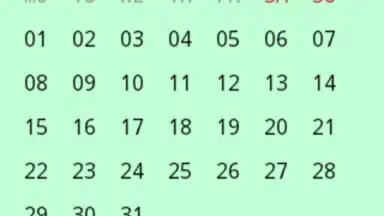 Easy Calendar скриншот 1