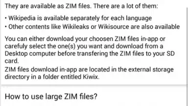 Kiwix offline скриншот 1