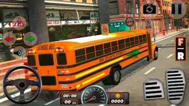 School Bus Driving Games 3D скриншот 3