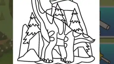 Dino Coloring Game скриншот 1