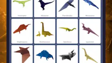 Origami dinosaurs paper shapes скриншот 15