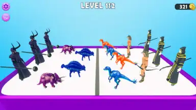 Dinosaur Merge Battle Fight скриншот 1