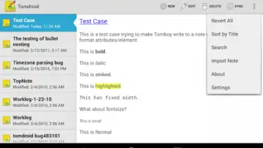 Tomdroid скриншот 3