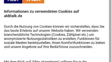 ALDI TALK Registration скриншот 1