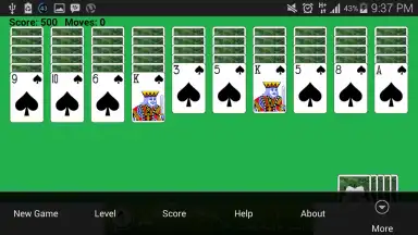 Spider Solitaire Game скриншот 3