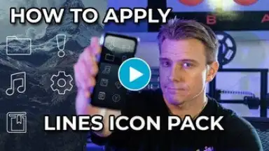 Lines Dark - Icon Pack скриншот 1
