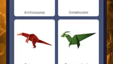 Origami dinosaurs paper shapes скриншот 8