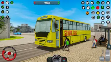 School Bus Driving Games 3D скриншот 6